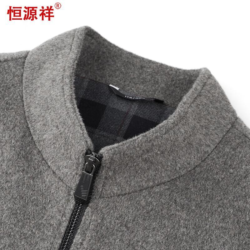 Hengyuanxiang Men's Double-Sided Wool Blend Short Coat