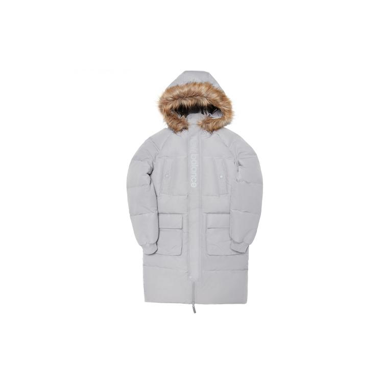 Пуховики New Balance Мужские Серые С капюшоном Умеренные Другие AMJ04361-GR L