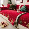 Christmas Thickened Chenille Sofa Cover Towel One-Piece Cushion All-Season Universal Sofa Seat Covers Christmas Decoration Home