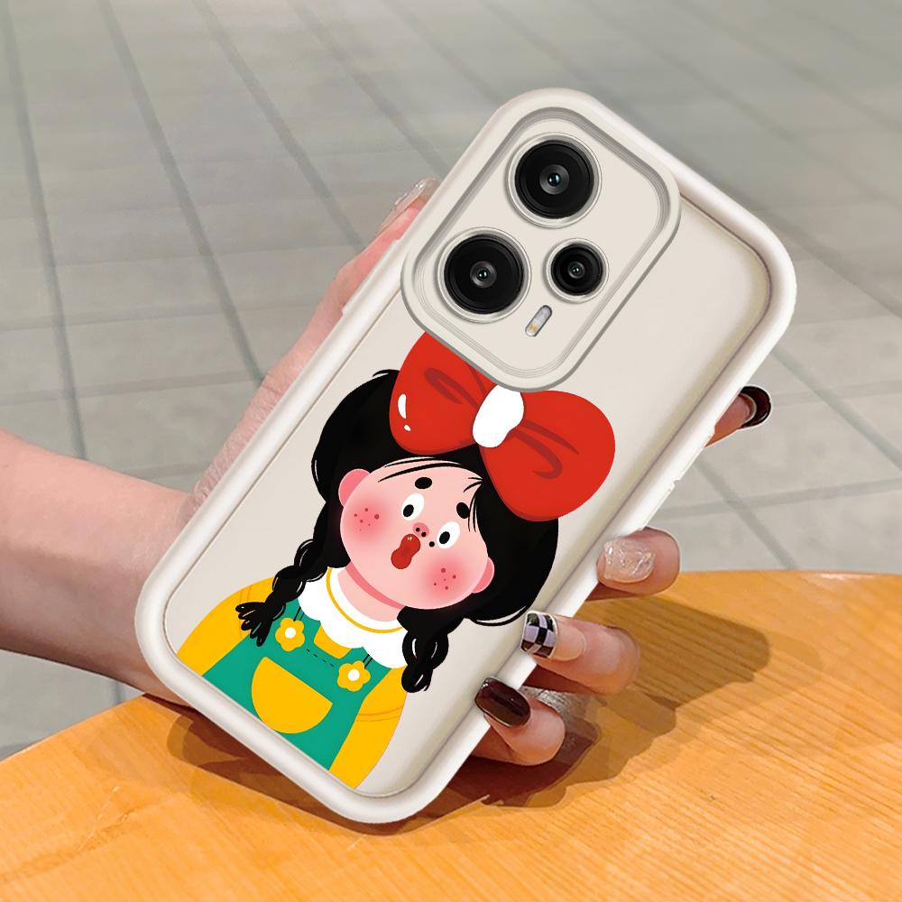 Soft Silicone Square Ladder Printing Pattern Phone Casing Full Cover Camera Shockproof Protection Rubber Case for Xiaomi Redmi
