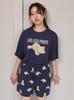 Gelato Pique Bear Shorts Set PWCT252359 NVY F One-Point T-Shirt & (EC Exclusive)
