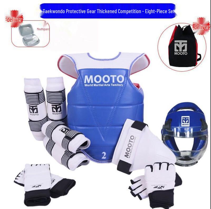 Junshi Kids Taekwondo 8-Piece Protective Gear Set