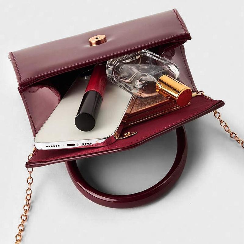 Neue Glänzende Bankett-Tasche Abend-Clutch Geldbörse mit Kette für Abendkleid Hochzeitsparty