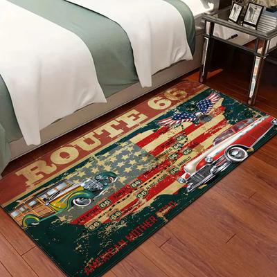 Route 66 Floor Mat Bathroom Mat Kids Room Bedroom Decoration Balcony Anti-Slip Doormat Living Room Welcome Rug