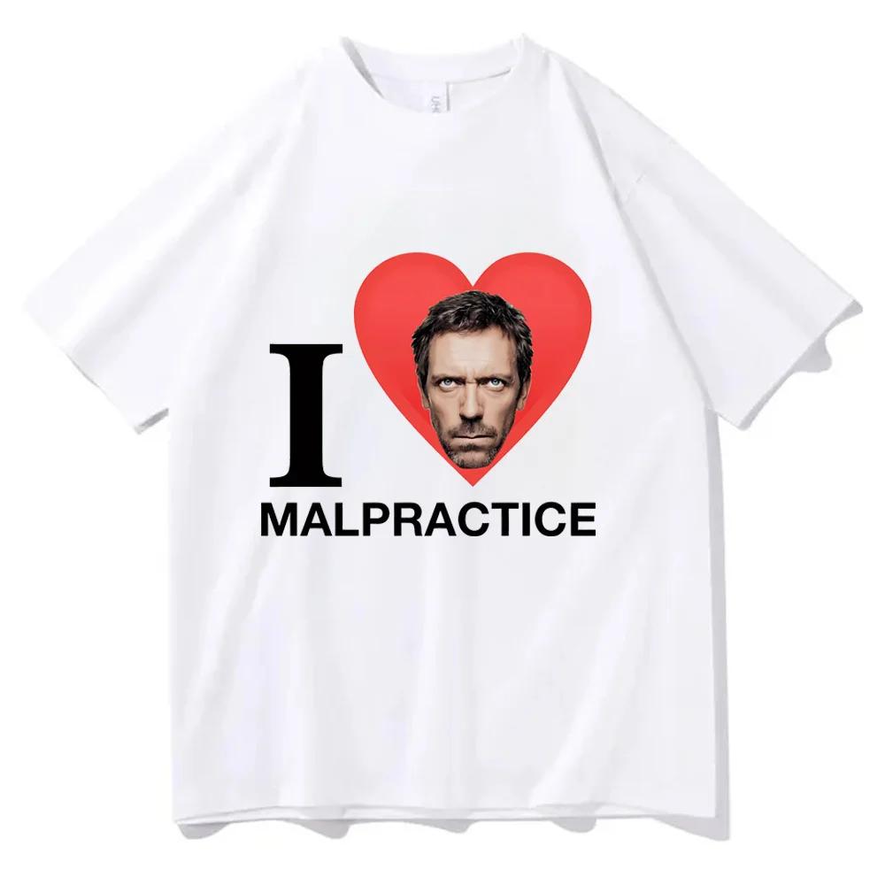 

I Love Malpractice Funny Meme Women Teshirt Retro Shirt Graphic Grunge Punk 2000s Breathable Women Clothing S