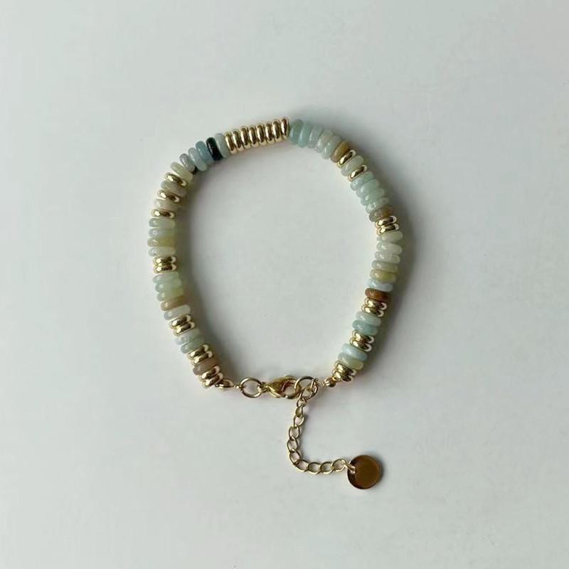 Colorful Semi-Precious Stone Beaded Necklace - Handmade Vintage Clavicle Chain with Optional Multi-Color Design