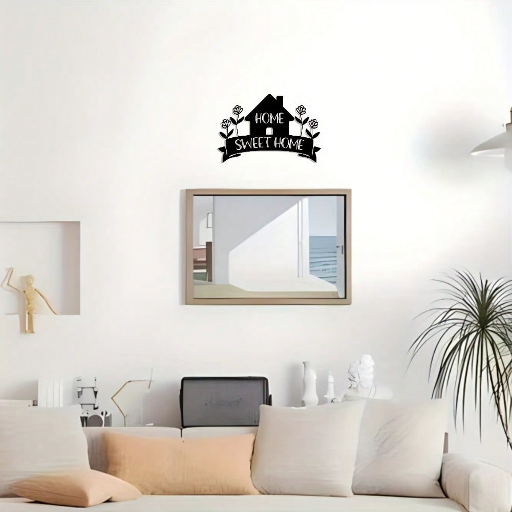 Metal Wall Art Home Decor Minimalist Sweet Housewarming Gift for Living Room Bedroom Patio Kitchen Office Cafe Bar