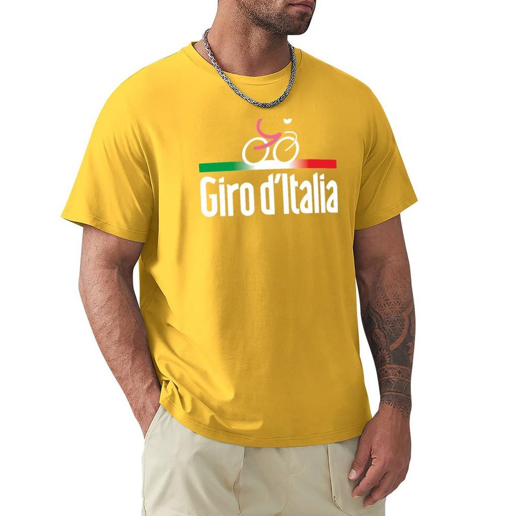 Giro D Italia T-Shirt Summer Tops Boys T Shirts Mens Tall T Shirts Crew Neck Short Sleeves Casual Loose Men Clothing Streetwear