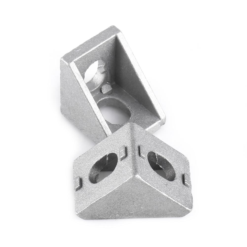 10pcs Aluminum Alloy L Shape Corner Bracket Right Angle Brace Fastener 20x20mm