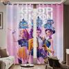 2pcs K-Pop Demon Hunters Print Blackout Curtains Insulation Multiple Sizes Living Room Holiday Decoration Machine Washable