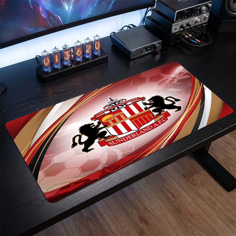Sunderland Football Print Large Mouse Pad, Anti-Slip Extended Gaming Desk Mat for Office Home