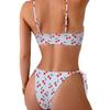 2025 Cross-Border Lace-Up Printed Bikini Swimsuit for Women - European & American Style