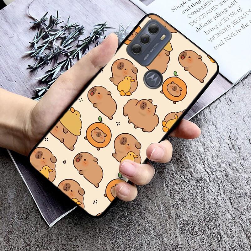 

Милый чехол для телефона с изображением капибары и животного для Moto G84 G23 G24 G31 G32 G41 G51 G52 G53 G54 G71 G82 G42 G62 G200 G Play G Stylus Moto G84 5G