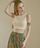 Bikini Bender Farid Crochet Back Ribbon Sleeveless Crop Top