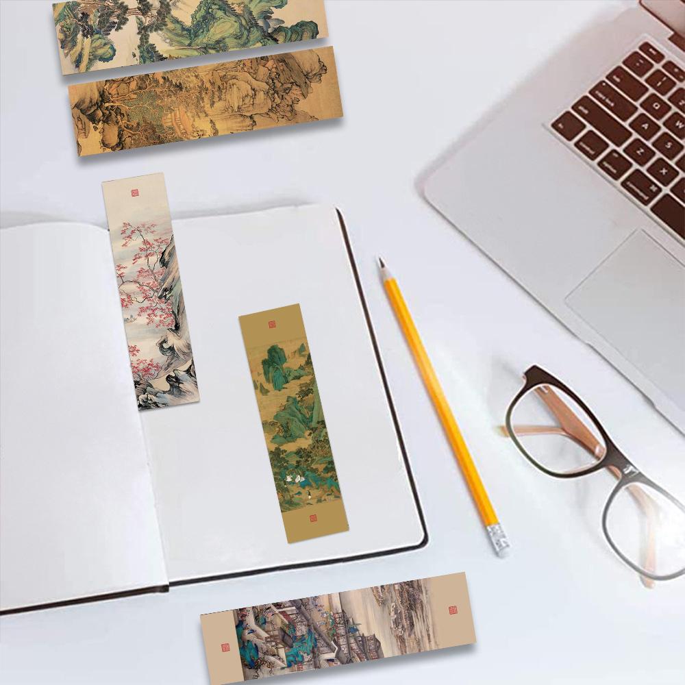 30PCS Vintage Autumn Bookmarks Harajuku Notebook Reading Student High Beauty Reading Record Durable Gifts Exquisite Book Clip