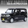 1/22 Suzuki Hustler SUV Alloy Car Model Sound and Light Pull Back Children's Toy Collectibles Birthday Gift