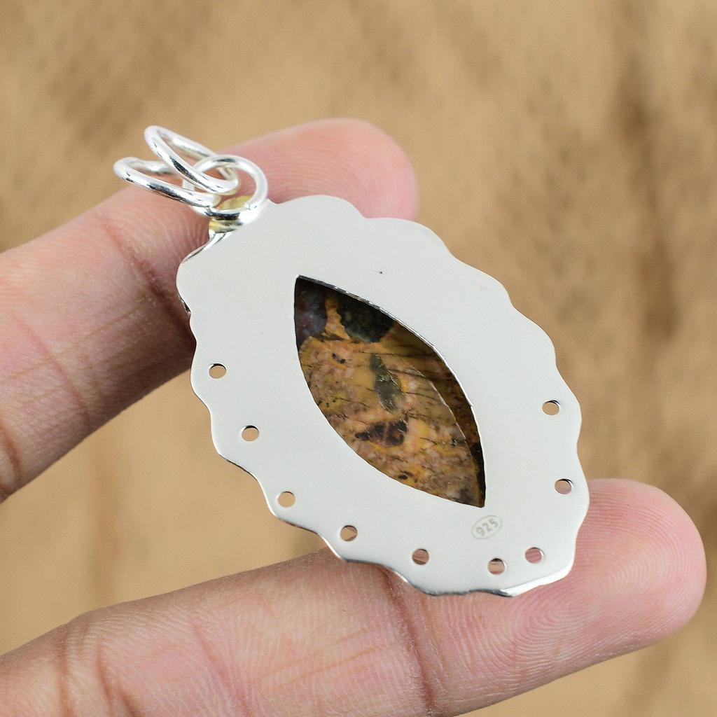 Mothers Day Sale Natural Mookaite 925 Sterling Silver Handmade Pendant Jewelry