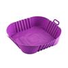 Rectangle Silicone Fryer Liner with Dual Handles Dishwasher Safe Non Stick Food Grade Heat Resistant Reusable Oven Baking Tray Basket Bowl