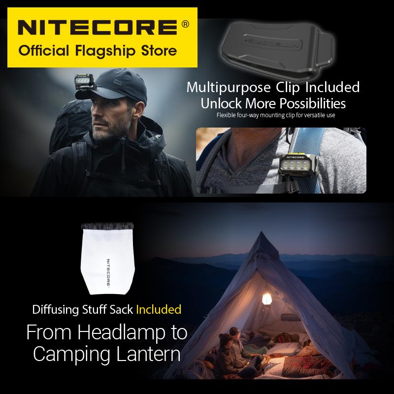 NITECORE HA27 UHE Modular AAA Headlamp 3 Color Temperatures 800 Lumens Led Headlight with HLB1500 Battery for Night Run Camping