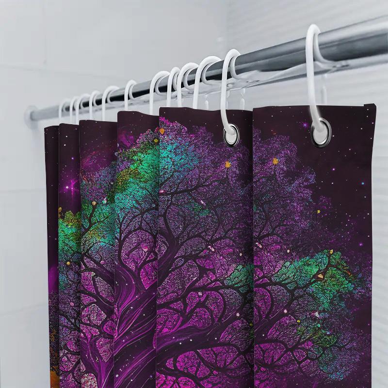 Rideau de douche Ours Silhouette Décoration de salle de bain Tissu polyester imperméable Traitement de fenêtre Décoration d'intérieur moderne