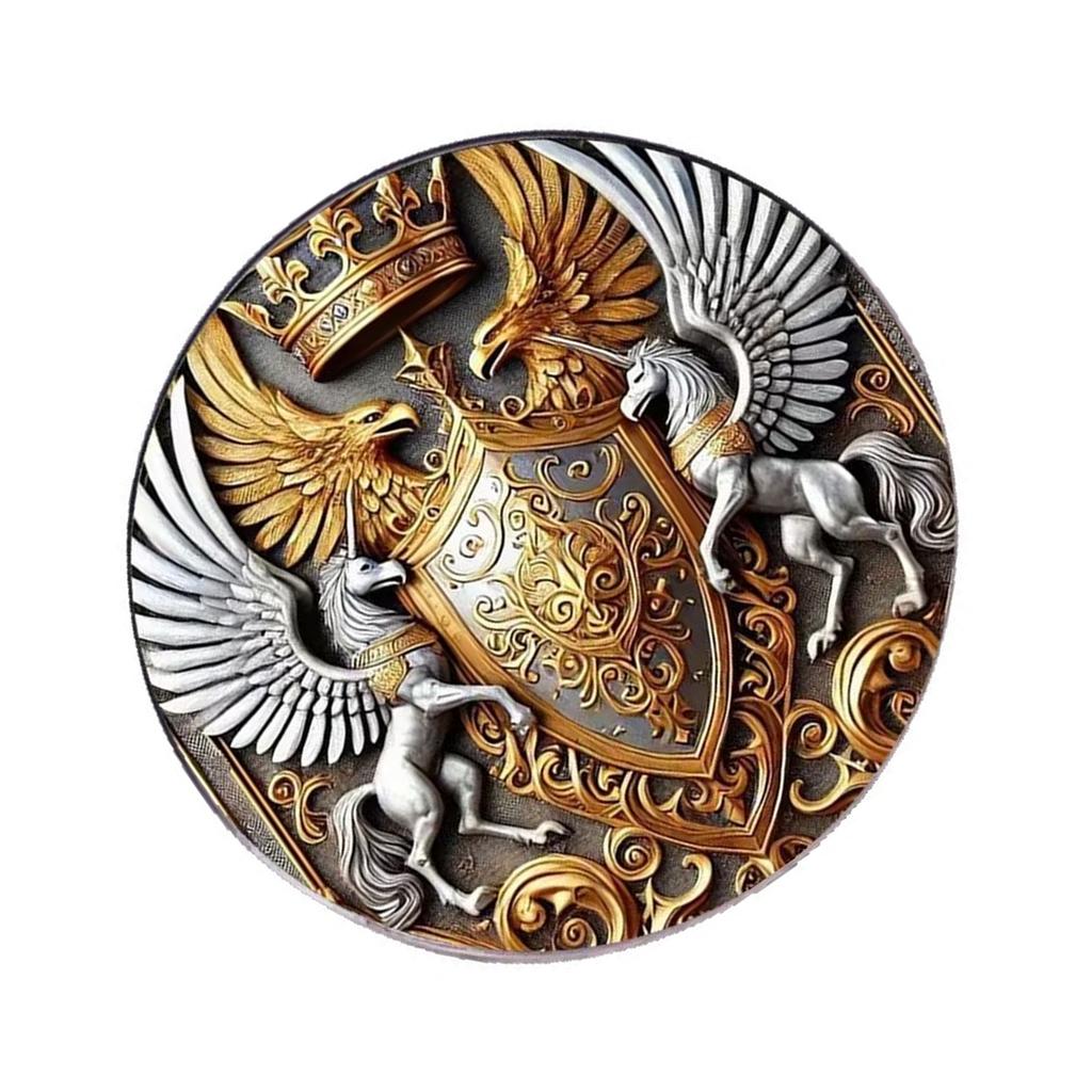 Ideal Gift Choice Double Headed Hawks Gothic Pin for Personal Style Enhancement Stainless Steel Construction Badge Pin