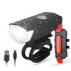 Bike Light Set Front Light with Taillight USB Rechargeable Easy To Install Night Lights 3 Modes Waterproof Bicycle Accessories