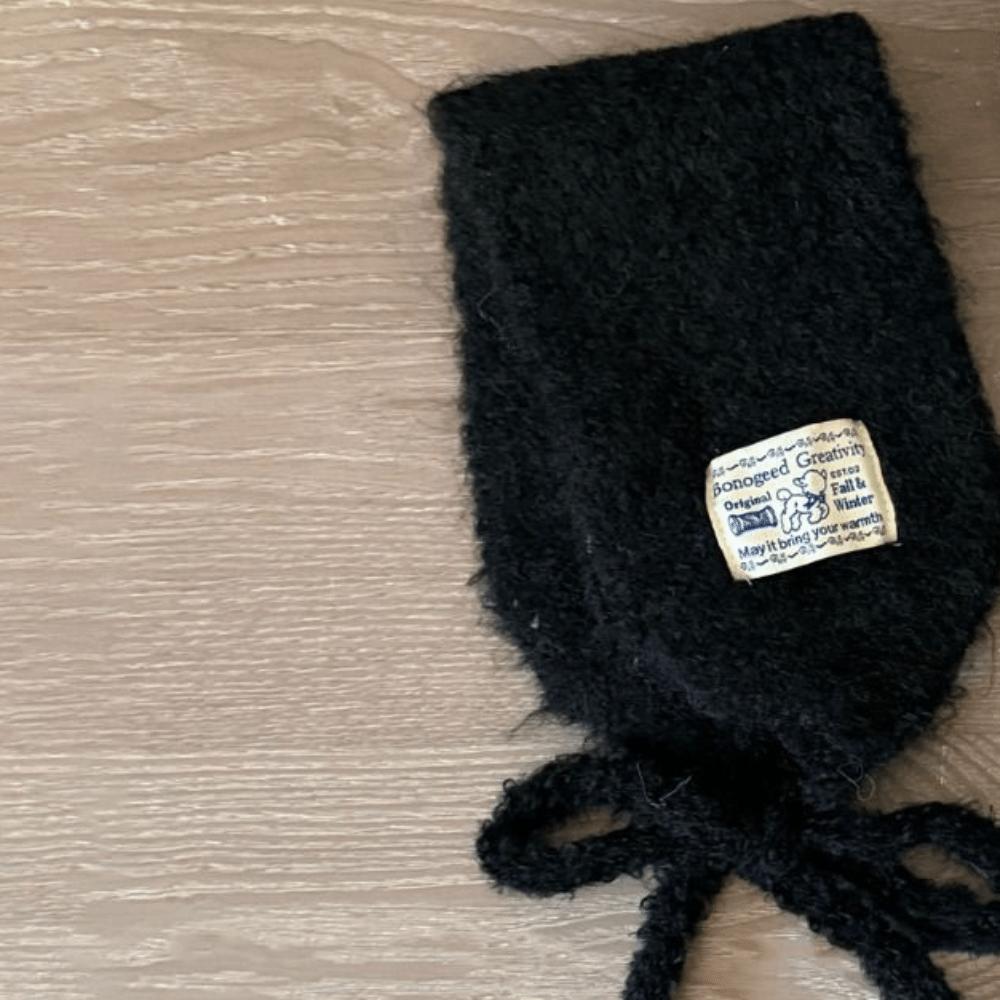 Korean Style Wool Strappy Earmuffs Solid Color Warm Earlaps Trendy Knitted Ear Covers Daily