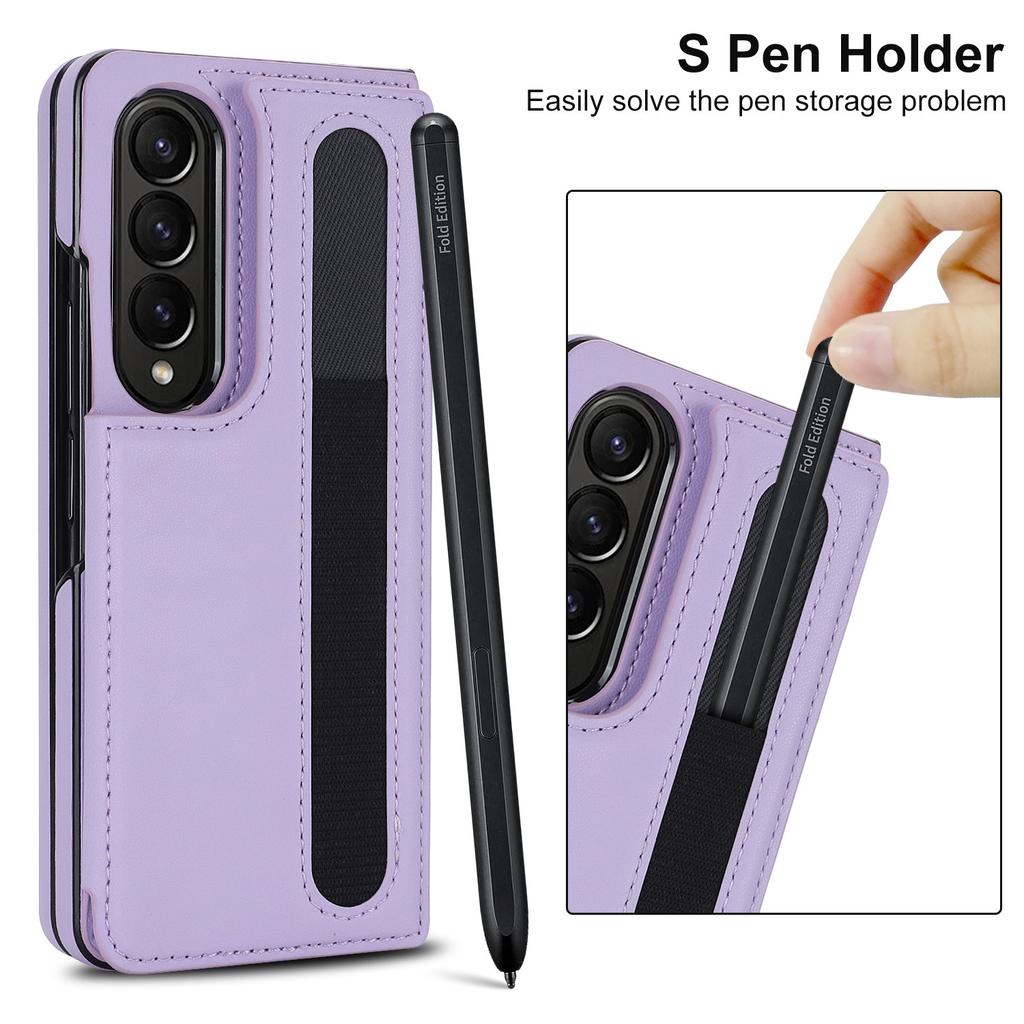 Foldable Screen PU Leather Shockproof Protective Case for Samsung Galaxy Z Fold 7 /6 /5  Mobile Phone Case with Pen Slot