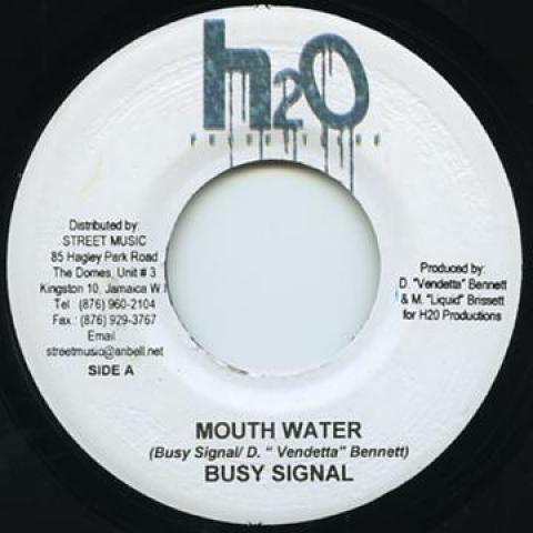 

7inch Record BUSY SIGNAL - Mouth Water H2O 2005 Jamaica Reggae, Ska & Dub
