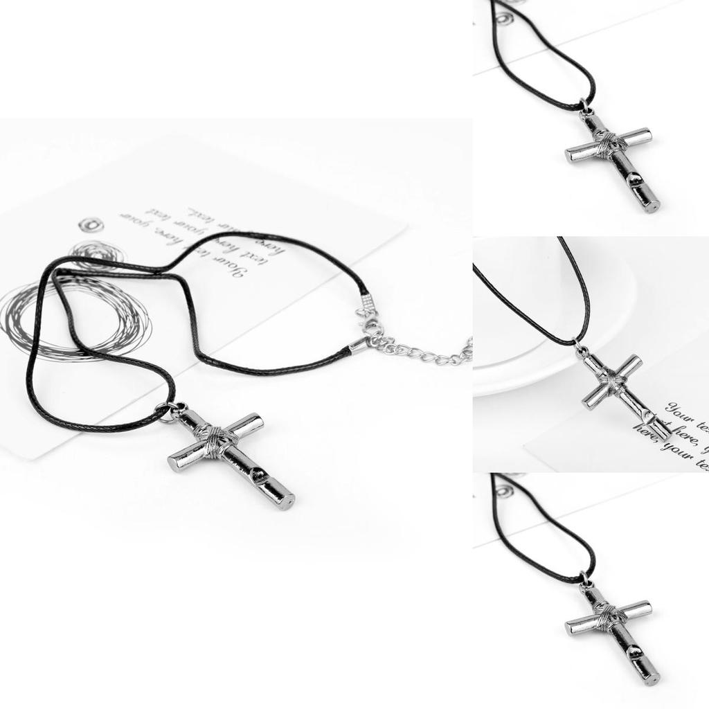 Hell Girl Cross Pendant Necklace With Alloy Design For Women And Men