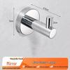 Gunmetal Grey Punch-Free 304 Stainless Steel Wall-Mounted Coat and Hat Hook