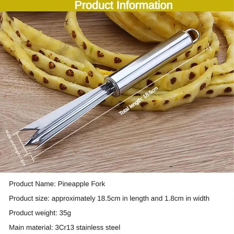 Fruit Tool Sharp Edge V-Type Pineapple Non-Slip Kitchen Tools Household Products Stainless Steel Pineapple Knife Durable Peeler