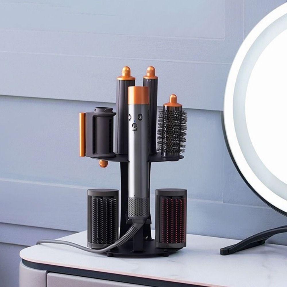 Non-slip Curling Iron Storage Holder Wall Mounted/Desktop Hair Dryer Stand  Bathroom