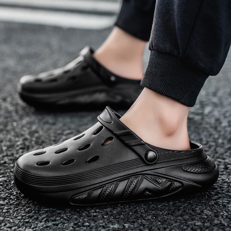 Fashion New Men's Outdoor Sandals Sport Slippers Beach Slides Breathable Soft Clogs Men Casual Garden Shoes Non-slip Men Outdoor Sandals