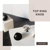 5pcs Matte Black Zinc Alloy Round Pulls, Kitchen Cabinet Knobs with Screws, Ideal for Drawers, Dressers & Closet Doors