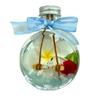 Plumeria and Tit Herbarium Interior Decor Glass Bottle Relaxing Gift Birthday Present Cute Animal Motif Stylish Interior Decoration Preserved Flowers