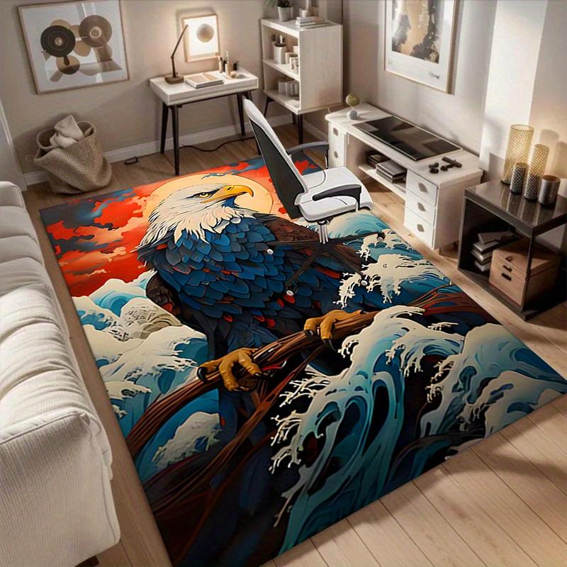 1pc. Eagle-Themed Outdoor Rug for Home Decor, Office Carpet Gift, Unique Nature Lover Present