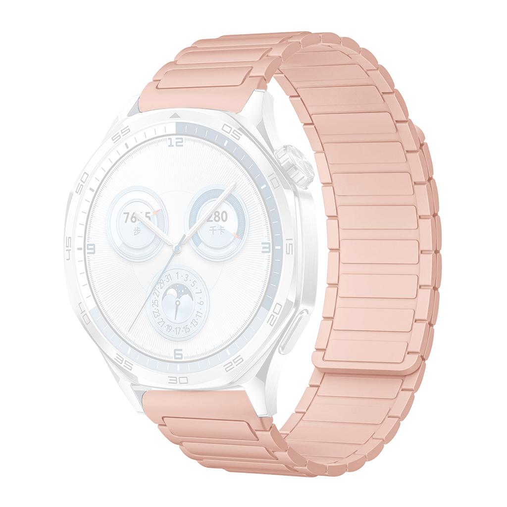 22mm Uhrenarmband für Huawei Watch GT 5 Pro/GT 5/GT 4/GT 3/GT 2 46mm 3-reihiges magnetisches Silikonarmband