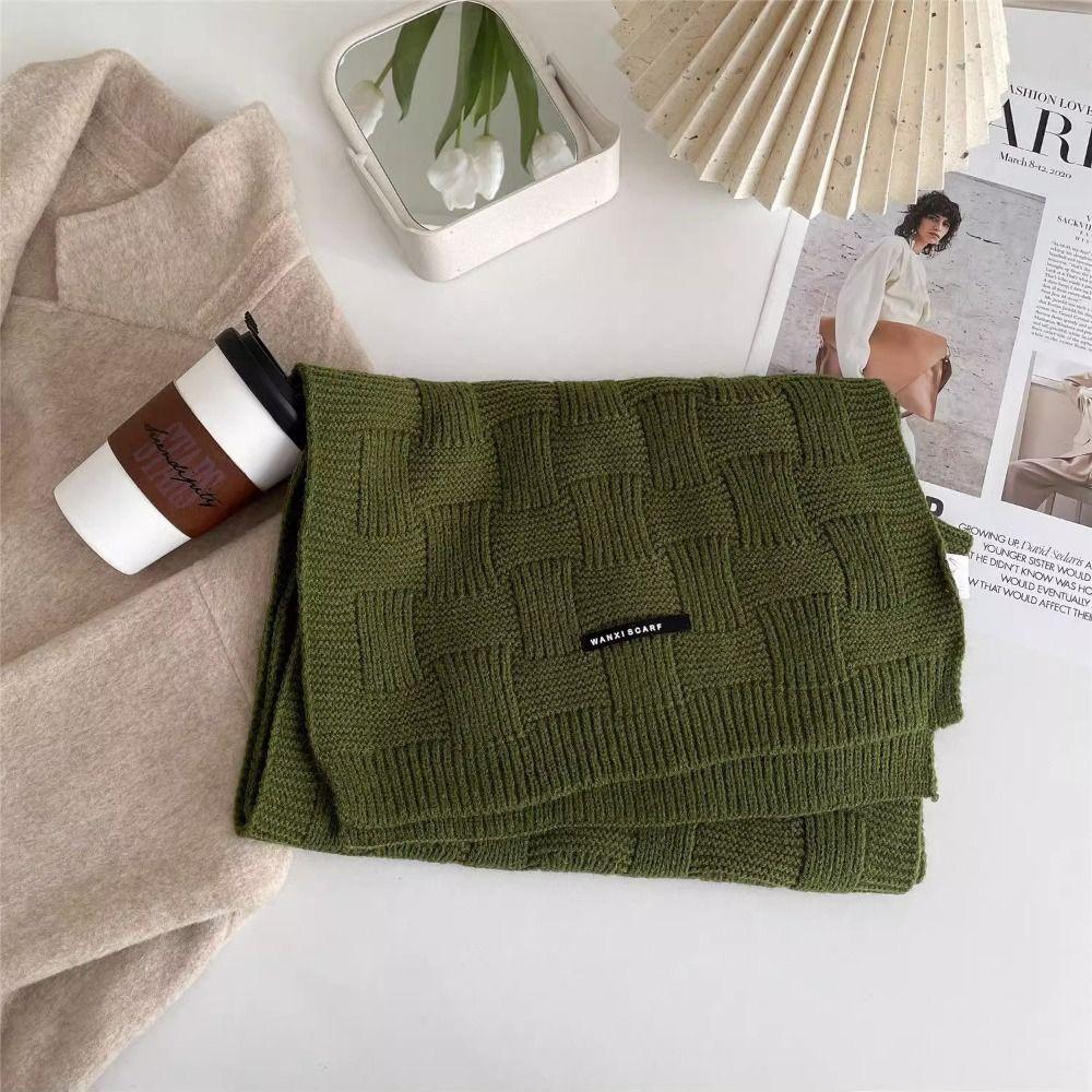 Thicken Winter Cashmere Scarves Soft Winter Shawl Elegant Knitted Scarf  Student