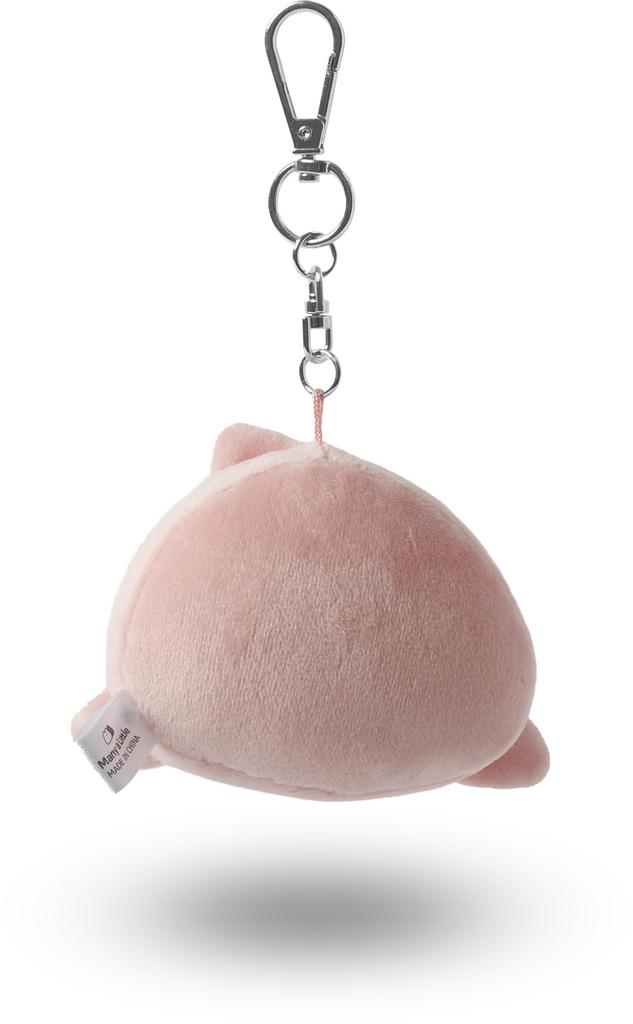 [Many a Little] Loose Dolphin Plush Toy with Squishy Face Mascot Keyring  Dolphin Keychain Keychain Ball Chain (Pink Dolphin)