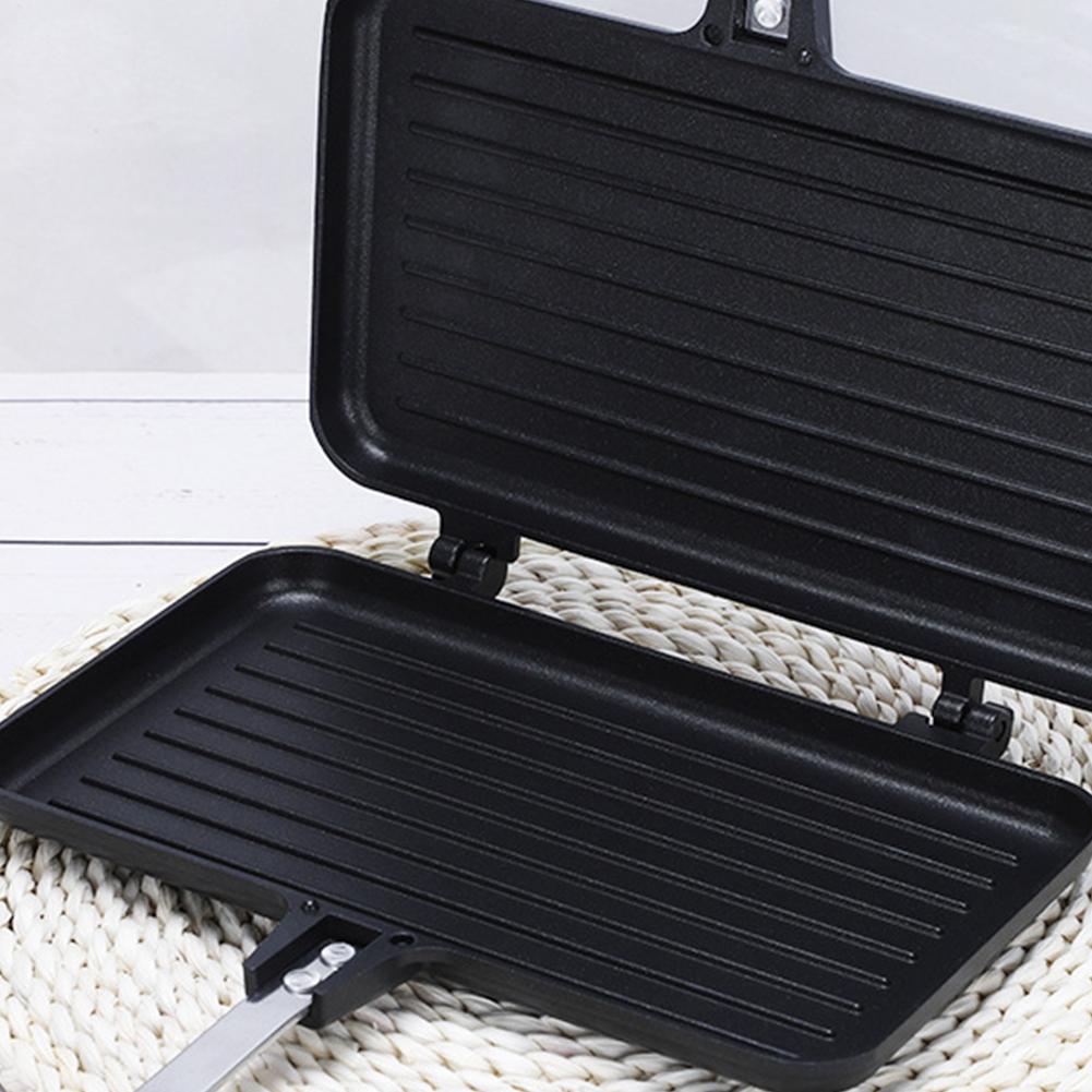 Frühstückswaffel-Backform Antihaftbeschichtet Leicht zu reinigen Bratpfanne Multifunktionale Aluminiumlegierung Beidseitig Tragbar Backzubehör