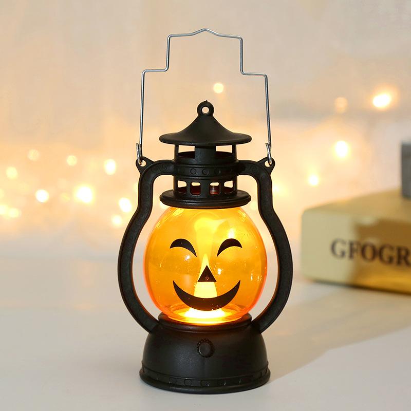 Halloween Led Pumpkin Lantern Lights Hanging Retro Ghost Lamp Halloween Party Home Table Decorations Bar Haunted Horror Props