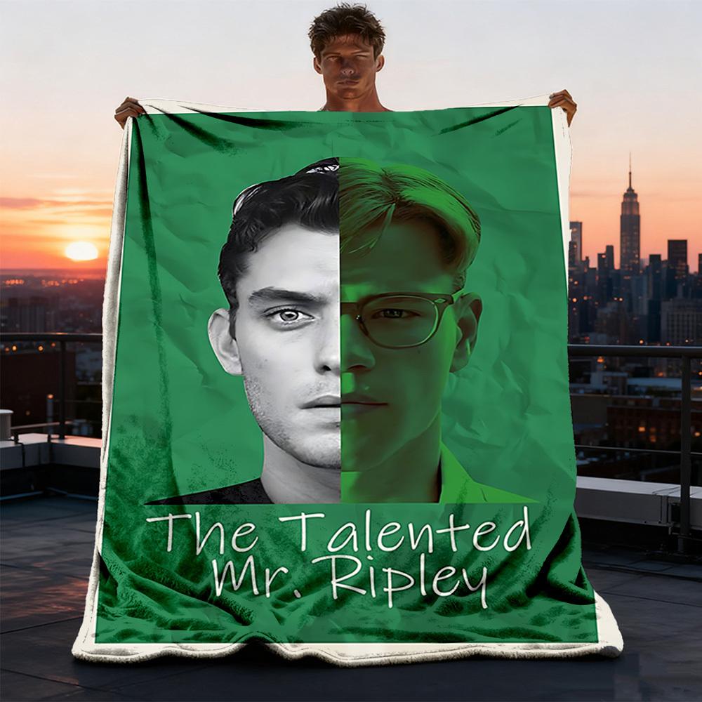 1pc The Talented Mr. Ripley Outdoor Flannel Throw Blanket Soft, Cozy, Warm All Season, Machine Washable, 75X95CM