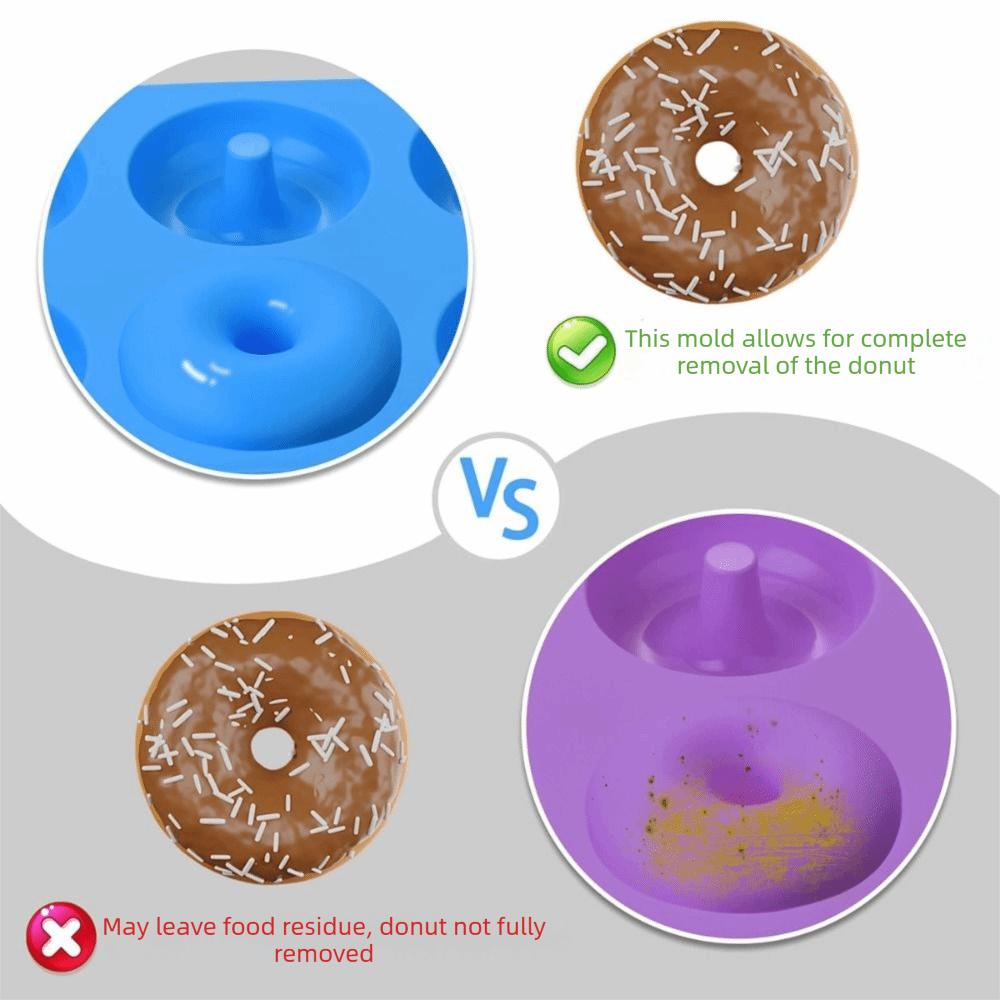 New Silicone Donut Mold Non-Stick Food Grade Silicone Cake Mold Flexible Round Mold Pastry Tools Dessert DIY