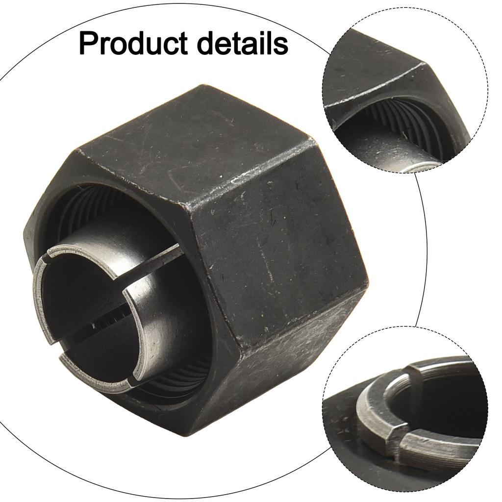 A Complete Set of Two Router Nuts Specifically Engineered to Enhance Performance on DEWALT's Popular BW Series