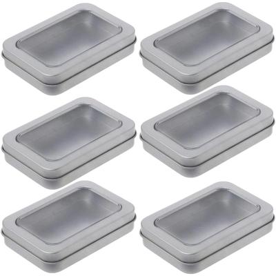 Rubonarie Blechdosen mit Deckeln, Set aus 6 Stück, Blechboxen (Silber)