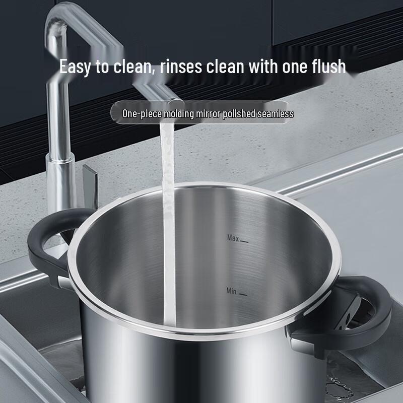 Doppelglück Edelstahl-Klemm-Schnellkochtopf