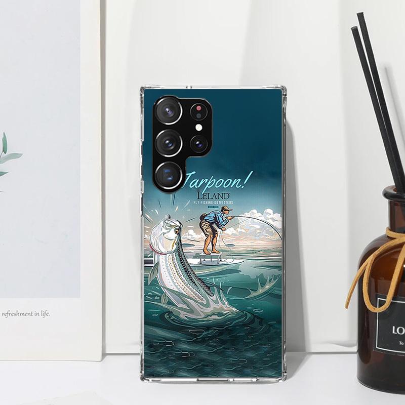 Hunting Fishing Man Phone Case For Samsung Galaxy S26 S25 Edge S24 FE S23 S22 Ultra S21 Plus S20 + Art Fundas Back Cover Galaxy