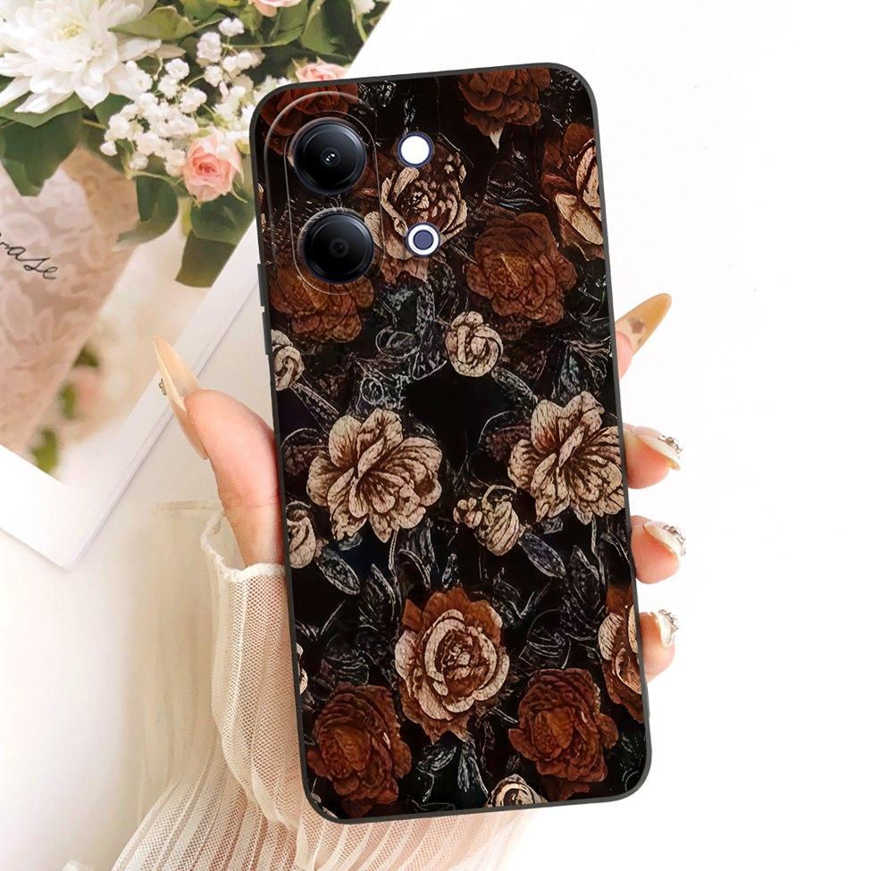For Vivo Y05 Case Cover Cute Kawaii Luxury Fashion Flowers Cool Painted Silicone Casing For VivoY05
