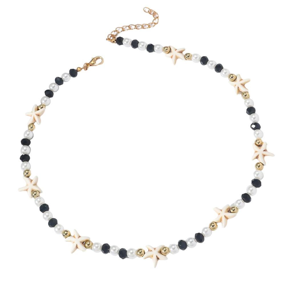 Stylish Beach Necklace Handmade Jewelry Starfish Necklace Women Accessories Short Necklace Suitable for Party Daily